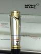 Perfect Replica Montblanc Princess Stainless Steel Cap Gold Clip Black Rollerball Pen (4)_th.jpg